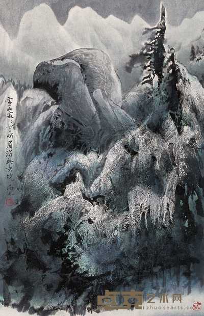 冯霖章 山水 立轴 68×44cm